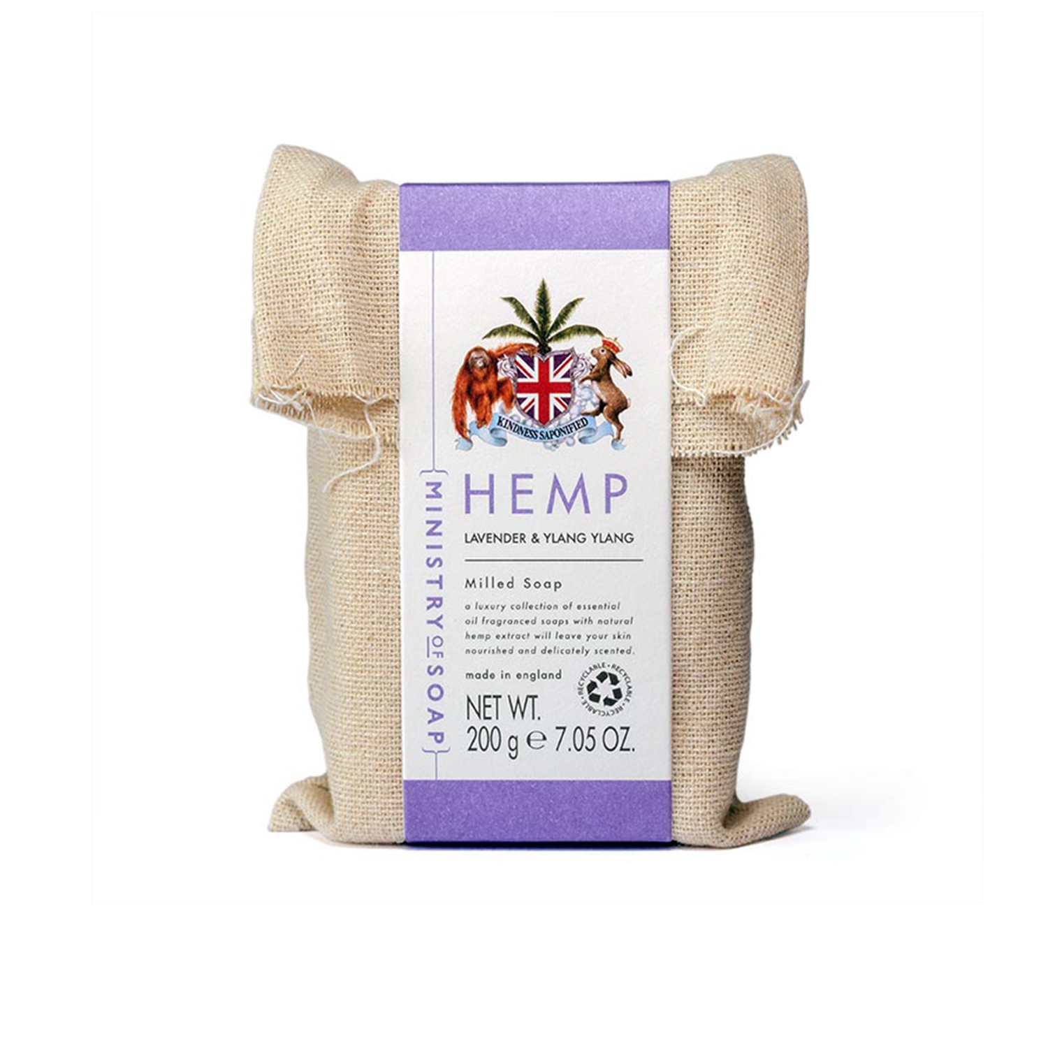 Lavender & Ylang Ylang - Natural Hemp Soap - Duftseife
