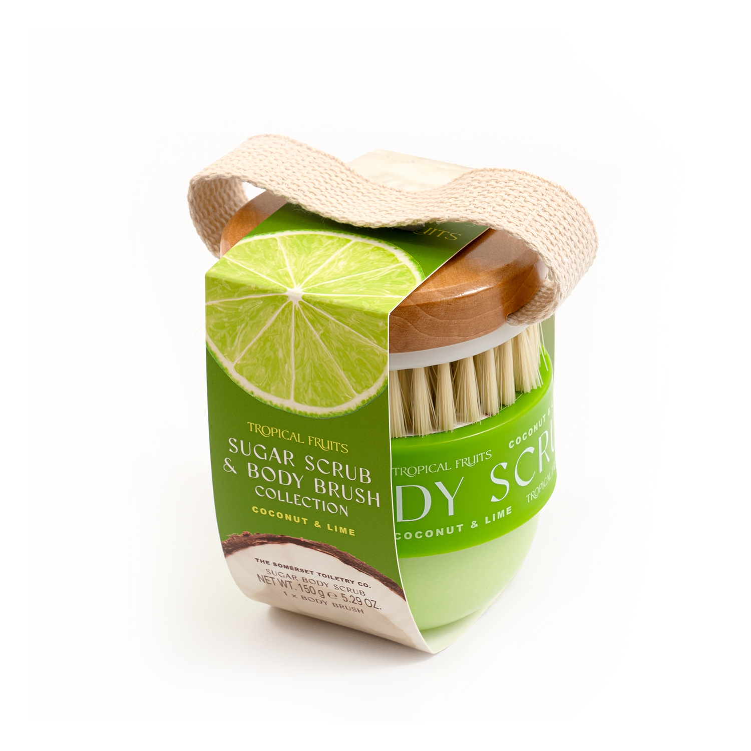Coconut & Lime - Körperpeeling mit Massagebürste Coconut & Lime - Körperpeeling mit Massagebürste