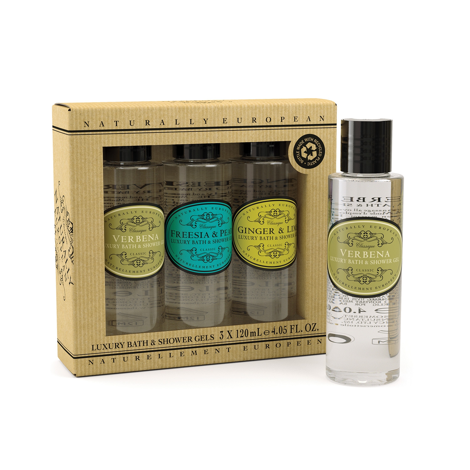Ginger & Lime, Verbena, Freesia & Pear - Mini Duschgel, 3er Set