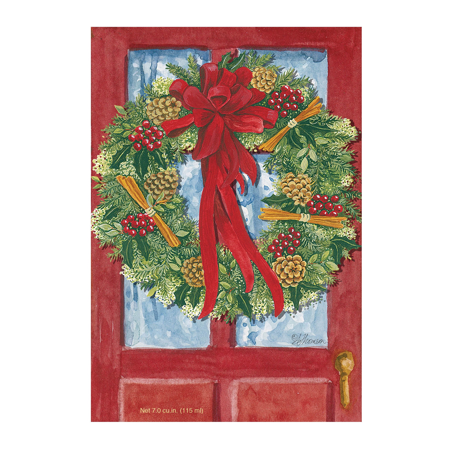 Red Door Wreath - Duft Sachet large Red Door Wreath - Duft Sachet large