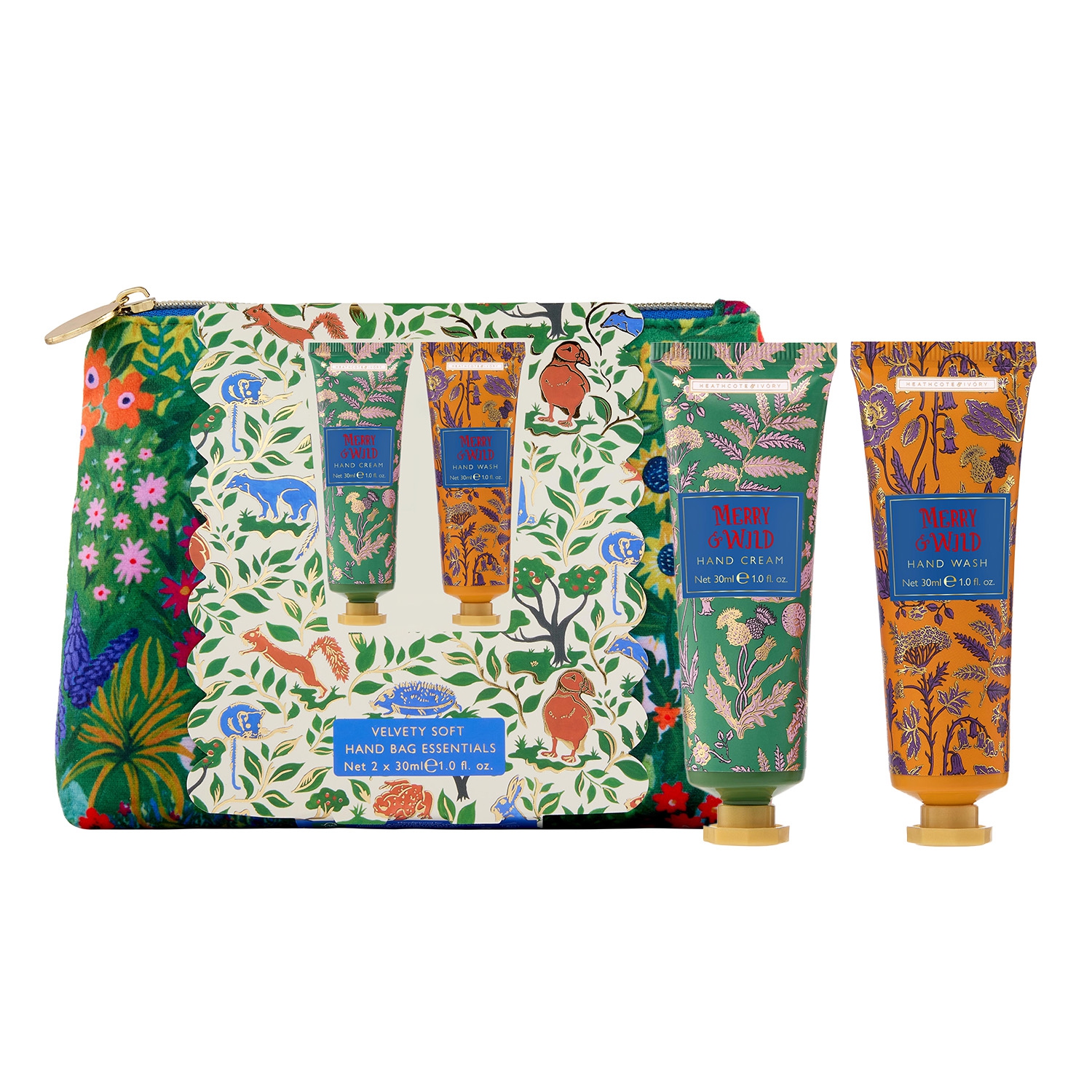 7ee8ede31ba568d6c4e49e7c024fde7d97be5c5e Merry & Wild - Kosmetiktasche m. Handcreme & Handwaschgel