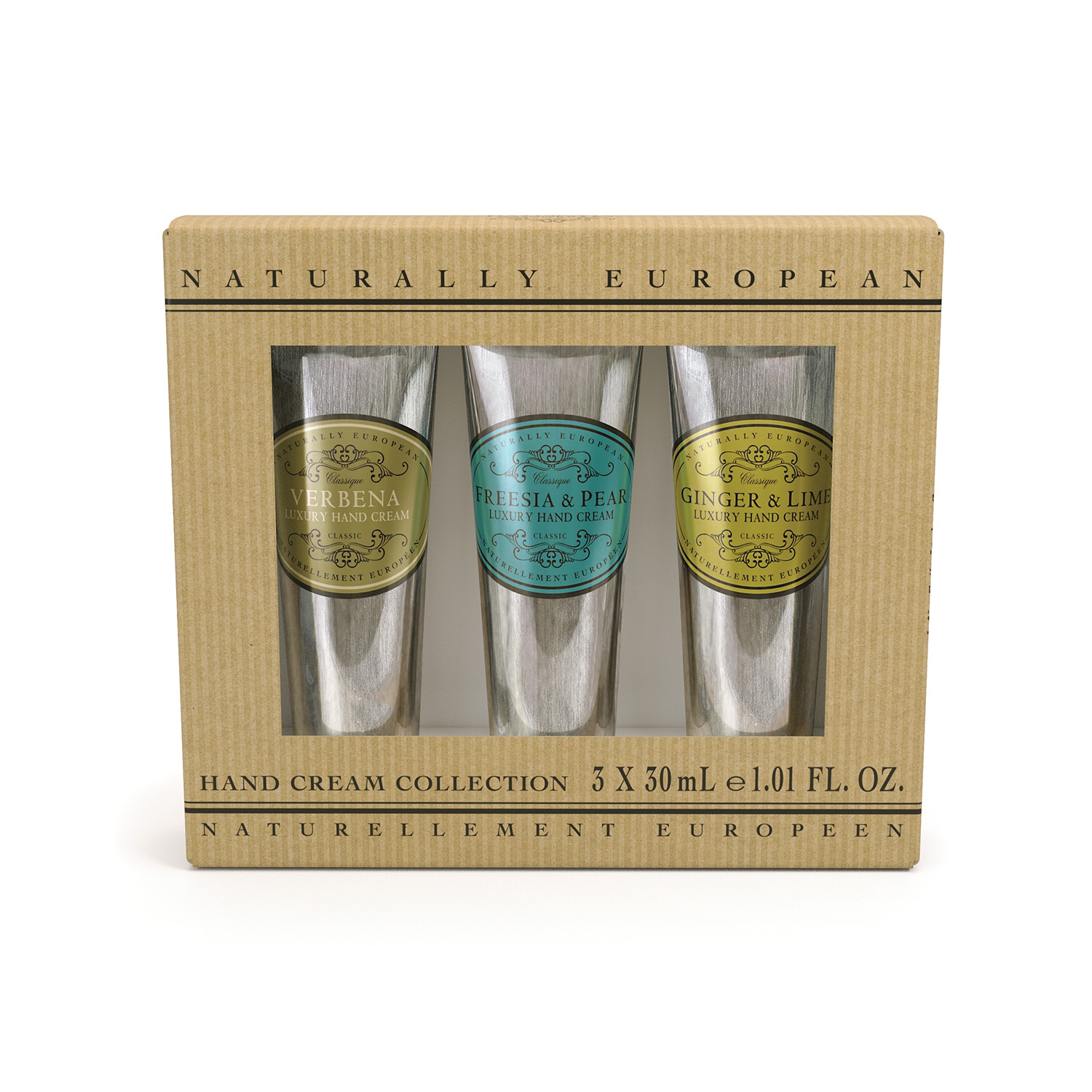 Ginger & Lime, Verbena, Freesia & Pear - Mini Handcreme 3er Set Ginger & Lime, Verbena, Freesia & Pear - Mini Handcreme 3er Set