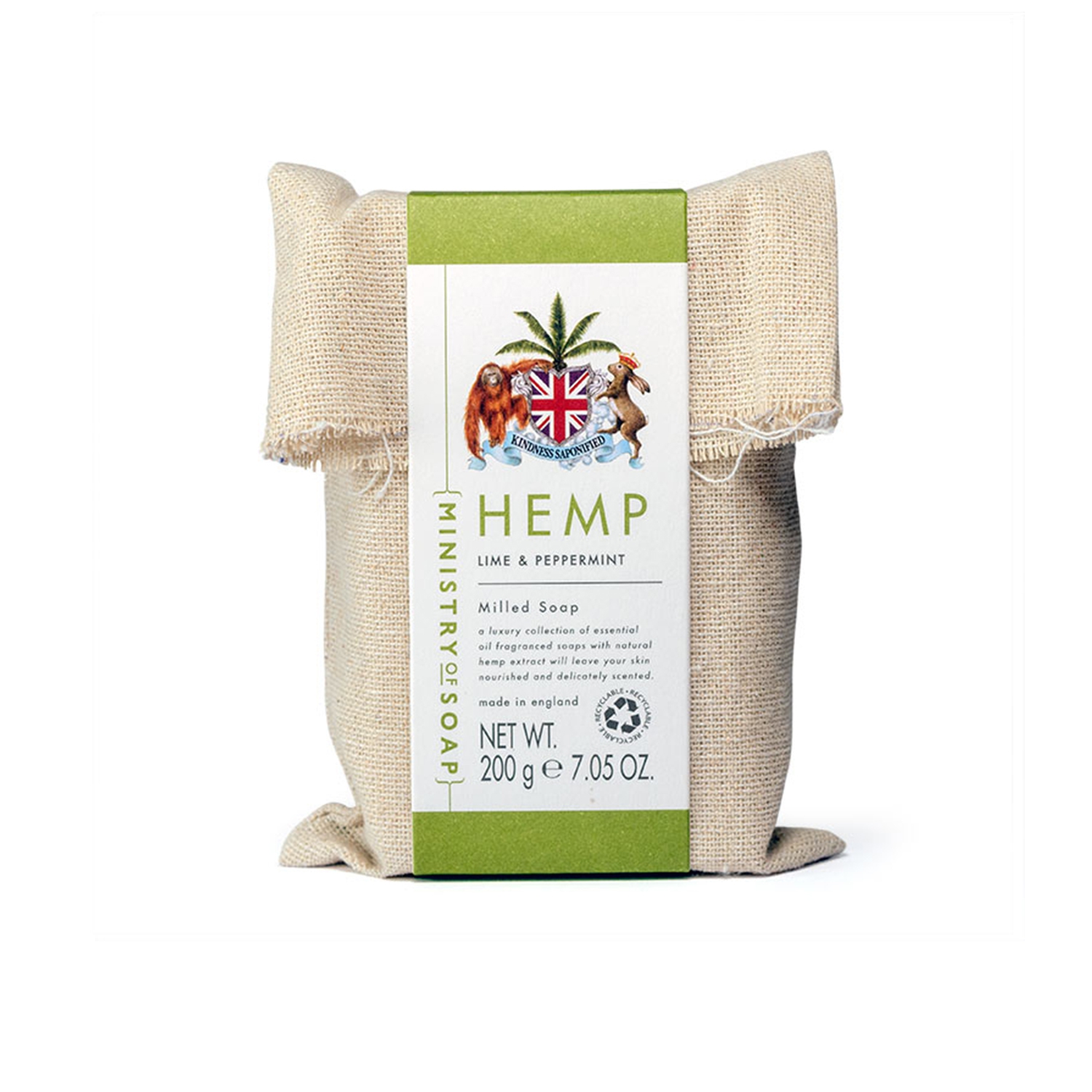 Lime & Peppermint - Natural Hemp Soap - Duftseife